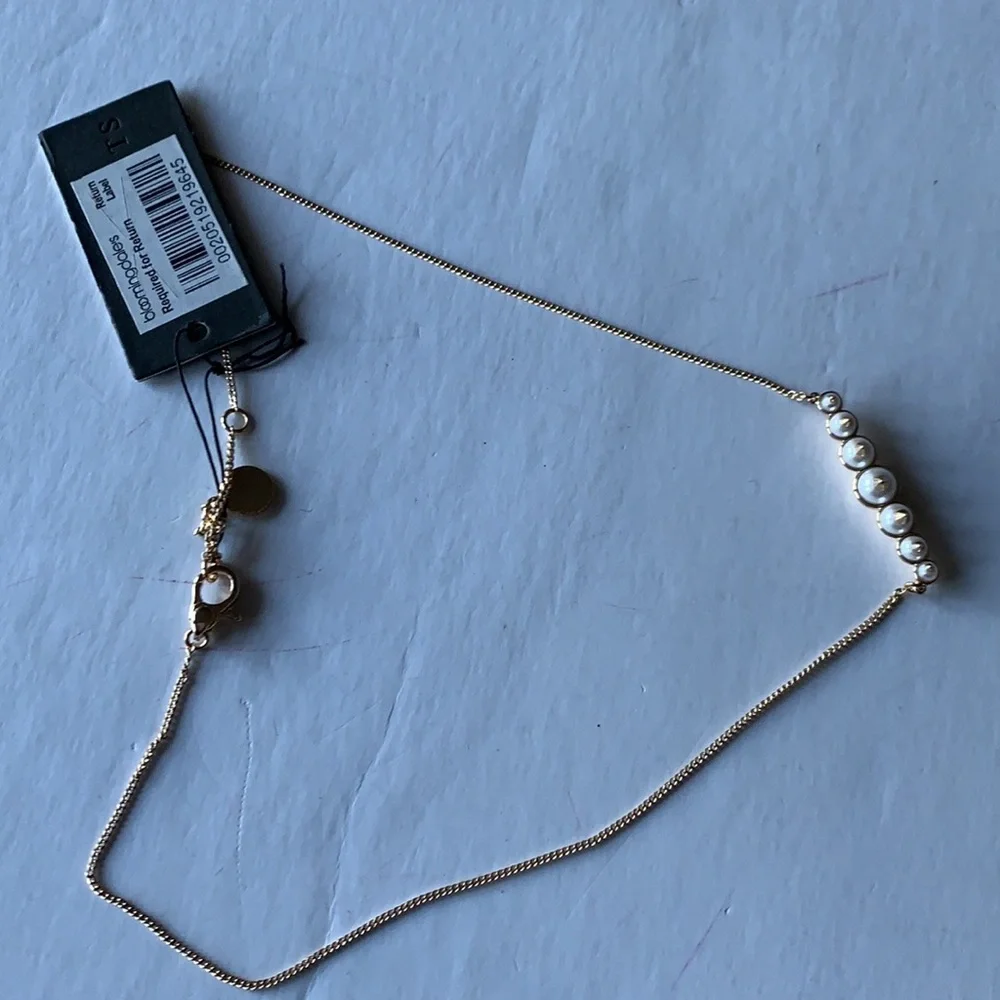 ALLSAINTS
Studded Pearl Bar Necklace, 17-1 - Picture 6 of 7